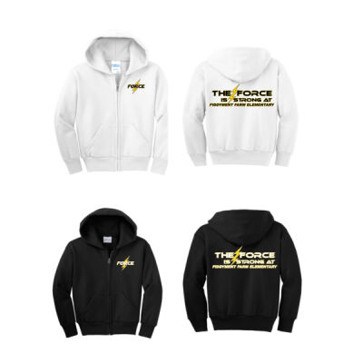Fiddyment Farms Full Zip Hoodie with Force Is Strong Logo Thumbnail
